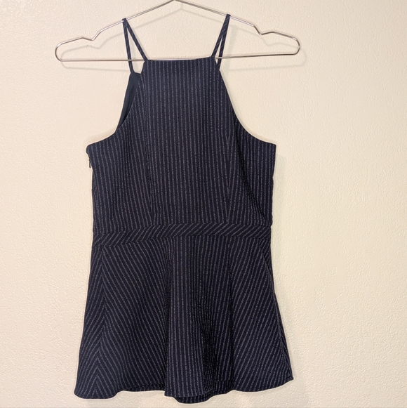 Banana Republic Dark Blue Pinstripe Strappy Top - Picture 3 of 7